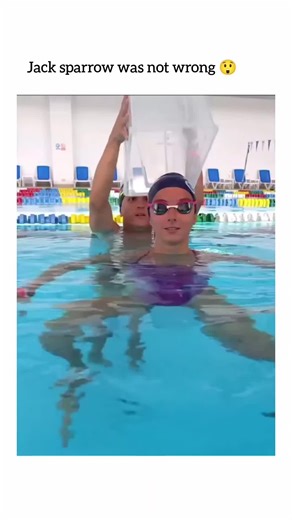 funfunny🤣 on Instagram: "In this video, a woman dips underwater with an upside-down bucket placed over her head, creating a pocket of trapped air that allows her to breathe while submerged. The simple trick works because of basic physics — specifically air displacement and pressure balance. When the bucket is pushed underwater, the air inside cannot escape, so it forms a sealed bubble. Water pressure pushes up from below, but the trapped air keeps the space inside breathable (for a short time),