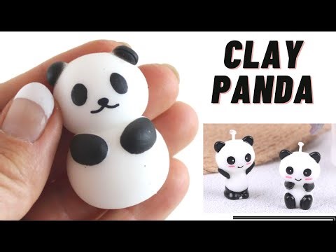 DIY Clay Panda | No Bake |Air dry Clay panda