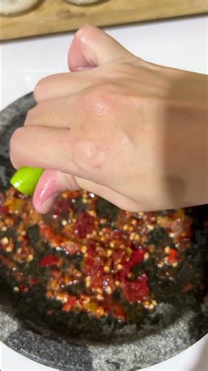 ASMR bikin sambal terasi jeruk segar yang enak