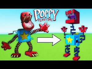 Minecraft Tutorial: How To Make A Boxy Boo Statue "Poppy Playtime"