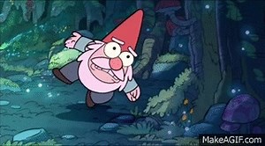 Gravity Falls: Gnome Barfing Rainbow on Make a GIF
