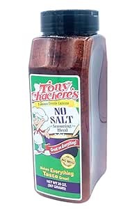 Tony Chachere's No Salt Seasoning - 20 oz Shaker Jar of Savory Spice Blend for Delicious, Healthy Meals, For Low Sodium Diets and Flavorful Seasoning