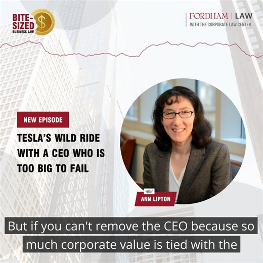 On the latest episode of Fordham Law’s Bite-Sized Business Law...