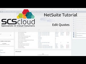NetSuite Tutorial - Edit Quotes