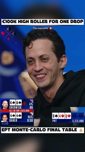 €100K HIGH ROLLER FOR ONE DROP – FINAL TABLE 💰👀💥
