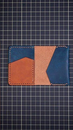 New PDF Pattern | The Fold Minimalist Bifold Leather Wallet | DIY leathercraft