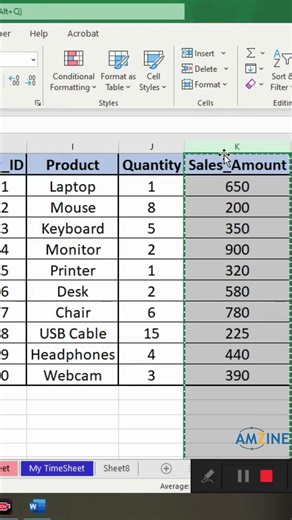 Easily move and swap columns in Excel within seconds! Save time and work smarter like a pro. #Amzine