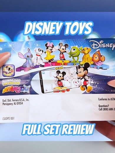 Kinder Surprise Eggs Disney Collector Full Set Toys Review! #kinderjoy #shorts