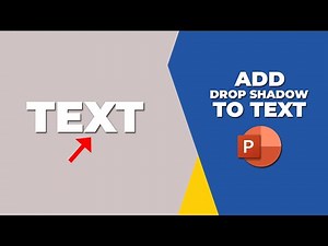 How to add a drop shadow to text in PowerPoint slide