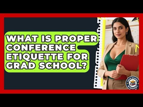 What Is Proper Conference Etiquette For Grad School? - Grad School Mindset