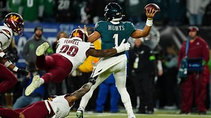 Frankie Luvu's leap to stop Eagles' Tush Push sparks hilarious meme