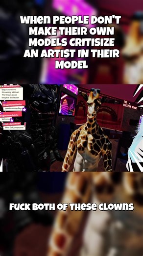 Never had a giraffe call me ugly so I made a video about him and the Fansly model. #vrchat #vr #drama #vroidstudio