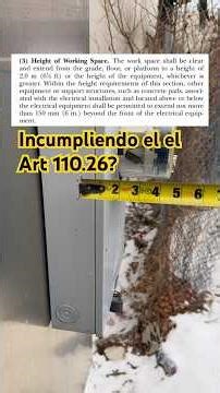 ESTÁ INCUMPLIENDO EL ART 110.26 !!! #masterelectrician #nec