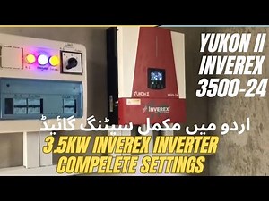 INVEREX YUKON 3.5KW SOLAR INVERTER SETTINGS