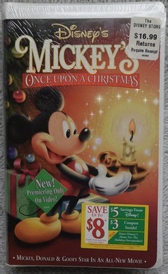 Walt Disney Home Video Mickey's Once Upon a Christmas Sealed VHS Tape Clamshell | eBay