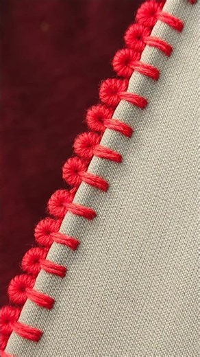 beautiful blanket stitch with veriation #shorts #embroidery #trending #explore #viral