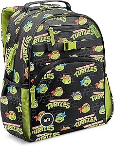 Simple Modern Medium Nickelodeon Viacom Kids Backpack for School Girls and Boys | Kindergarten Elementary Toddler Backpack | Fletcher Collection | Kids - 15" tall | TMNT Turtles Unite