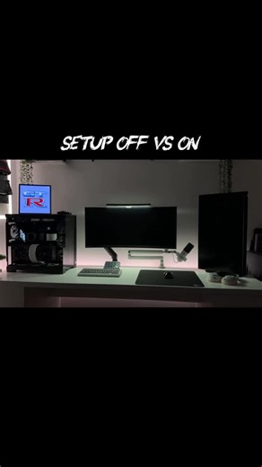 Mervan on Instagram: "SETUP OFF VS ON ☠️ . . #pc #gamers #setup #gaming #deskdecor"