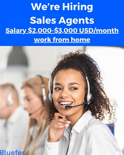 👉 We're hiring sales agents: $2,00-3,000 USD/month salary promotion opportunities 37,000-55,000 MXN/month salary Why Us: ✅Safe & long-term job. ✅Supportive & friendly environment :) ✅USD $2,000-$3,000/month OTE. mainly commission-based. ✅You will get inbound warm leads. No need for cold calling. ✅Work from the comfort of your home. ✅Promotion opportunities. ✅We're looking to hire asap. ✅We value our team members and want to provide a wonderful long-term job. Requirements: -Must have experience 