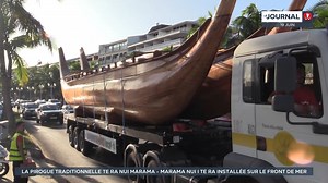 11K views · 270 reactions | Le front de mer était fermé dimanche, pour un convoi spécial, celui transportant la pirogue double construite à Raiatea qui trônera sur la place Tu Marama à Papeete.... | TNTV Tahiti Nui Télévision | Facebook