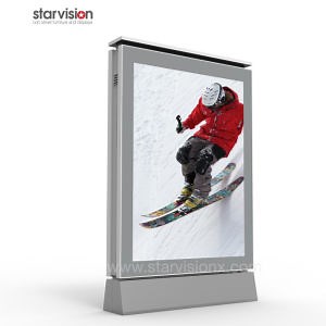[Hot Item] Outdoor Aluminum Profile Floor Stand Rotating Light Box for Shopping Center