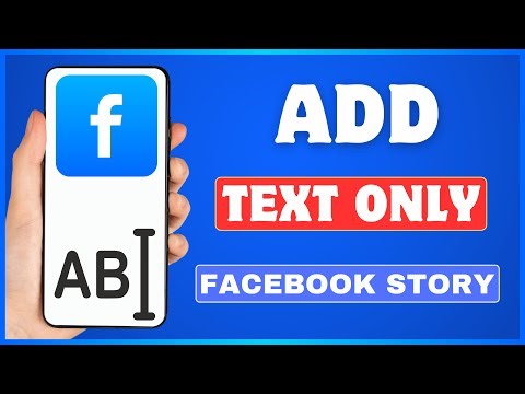 How To Add Text To Facebook Story | Put Text Only On Facebook Story