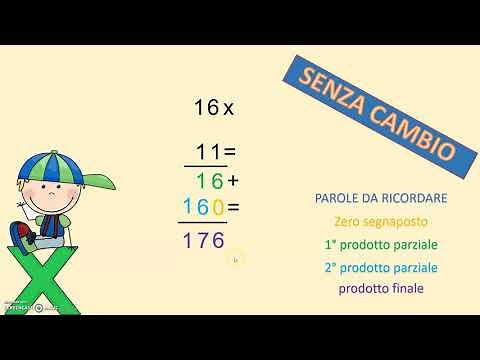 MOLTIPLICAZIONI con 2 cifre al moltiplicatore