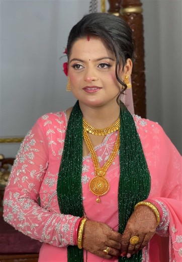 Stunning Bride's Reception Makeup in Dang