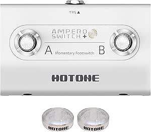 HOTONE Dual Footswitch Pedal Momentary 2-Way Pedal Foot Switch Controller Switch 6.35 mm (Ampero Switch+)