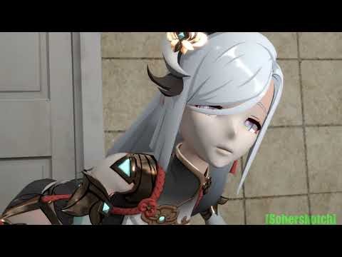 Shenhe, Miku, and Futaba group farting animation