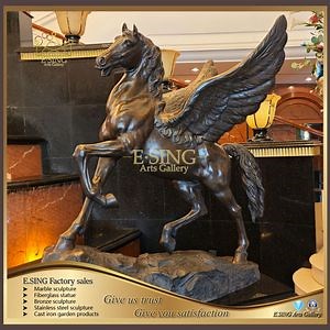 [Hot Item] Garden Decoration Brass Horse Statue Famous Bronze Pegasus Sculpture
