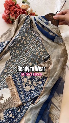 Pehnava Lawns on Instagram: "Comment “LINK” for links💌 New Lunch-Eid Edition🌙✨😍 Website code-4671 Price-1099/- free shipping New Ready To Wear Lace Detailed Suit😍✨ Celebrate Eid in effortless elegance ✨ Our new Eid Edition suit in a graceful blue & white combination is designed for comfort and style. Available in sizes L to 5XL and also in unstitched option, so you can choose your perfect fit."