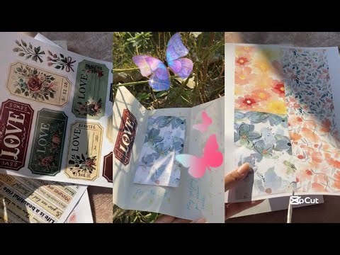 How to make a aesthetic card /step by step easy tutorial/ card making idea/ asmr