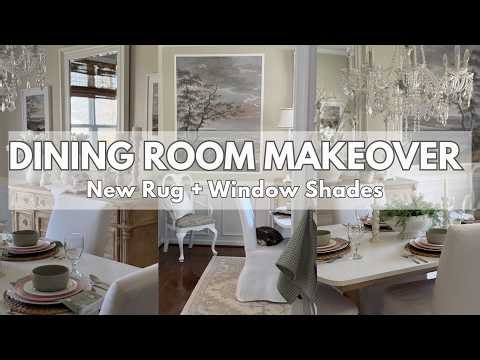 SPRING DINING ROOM MAKEOVER | New Rug & Window Shades