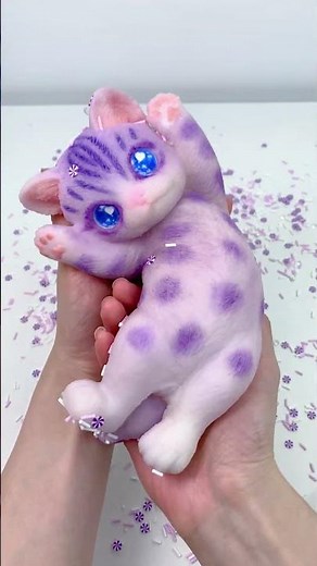 FUFUSQUISHY ASMR 🐱🐱Lavender Spots Cheer Cat