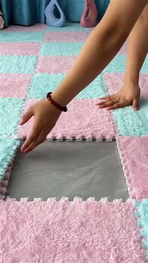 Home Aesthetic Boost Using Interlocking Floor Mats 🏠💫Step-by-Step Cozy Rug DIY for Modern Bedrooms 🤎