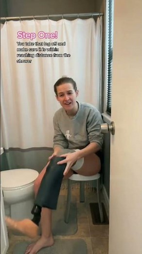 Showering without a leg #Shorts