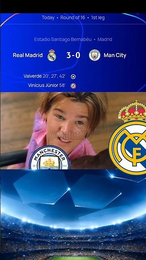 Real Madrid's Power is UNREAL! ⚪🔥 | 3-0 vs Man City Meme​