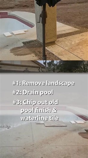 Pool remodel season is here! 🍂 Take advantage of the downtime to make improvements or repairs without missing out on pool time. ▶️ Press play to see the pool remodeling steps. ***** #PoolRemodel #PoolRemodeling #PoolResurfacing #PoolRenovation | Refresh Pools Az