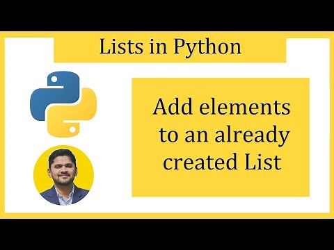 Add elements to an already created List in Python | append() method | Amit Thinks