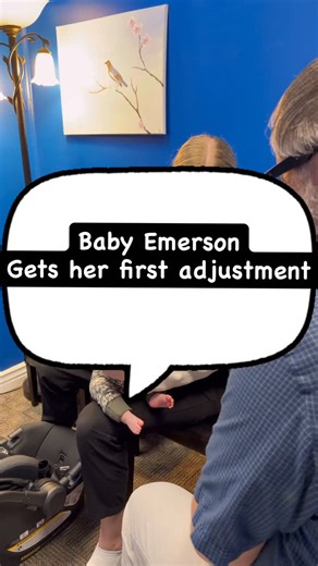 Kids Only Chiropractic on Instagram: "Baby Emerson gets her first adjustment! #babies#baby#pediatricchiropractor#chiropracticcare#chiropractor"