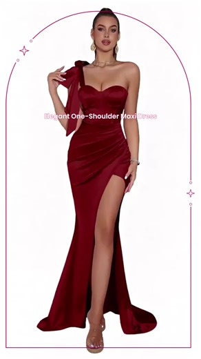 Luxurious Satin One-Shoulder Prom Gown Featuring Sexy High Slit Ruched Waist and Dramatic Bow Accent Perfect for Formal Banquets and Evening Occasions Brown Satin Off-Shoulder Maxi Dress - Elegant ahtisa European American Women's Sleeveless Evening Gown #africanpromdress #promdressshopping #gowns #bluepromdress #promsuit #yellowmaxidress #revolvegown #sleevelessmaxidress #prettydresses #trendingdresses #Highlights #eveningdress #promdress #weddingguestdress #dressfinds #tiktokmademebuyit #Refres