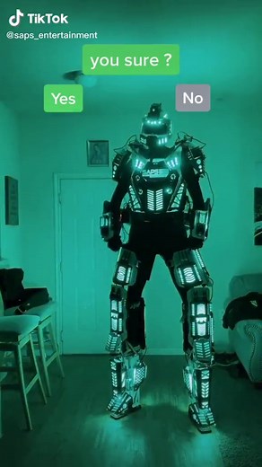 Futuristic Robot Suit with Stunning Light Effects