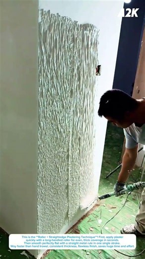 Fast Wall Plastering – Roller & Straightedge Trick