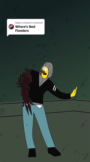 Replying to @benny Ned Flanders as Alex Mercer doing the 🌧️ Old School Sliiise 🌧️ #thesimpsons #animation #cosplay #fanart #alexmercer