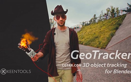Blender三维对象运动跟踪插件KeenTools GeoTracker使用教程