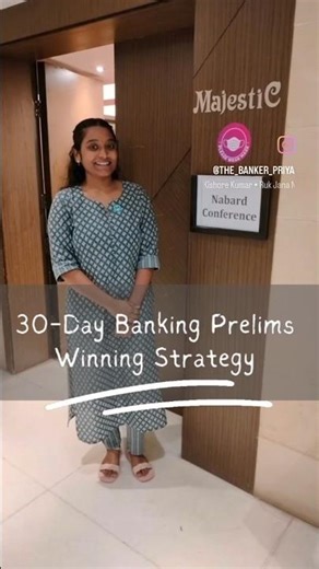 How to Prepare Smartly for Banking Exams30-Day Banking Prelims #bankpreparation #prelimsstrategy
