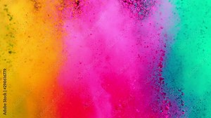 Super Slow Motion Shot of Color Powder Explosion Isolated on Black Background at 1000fps.