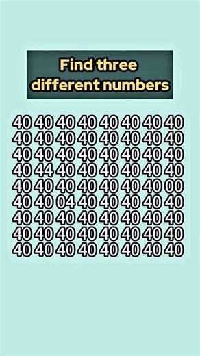 find the different number