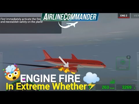Engine Fire + Storm! 🌩️ Extreme Emergency Landing | Airline Commander